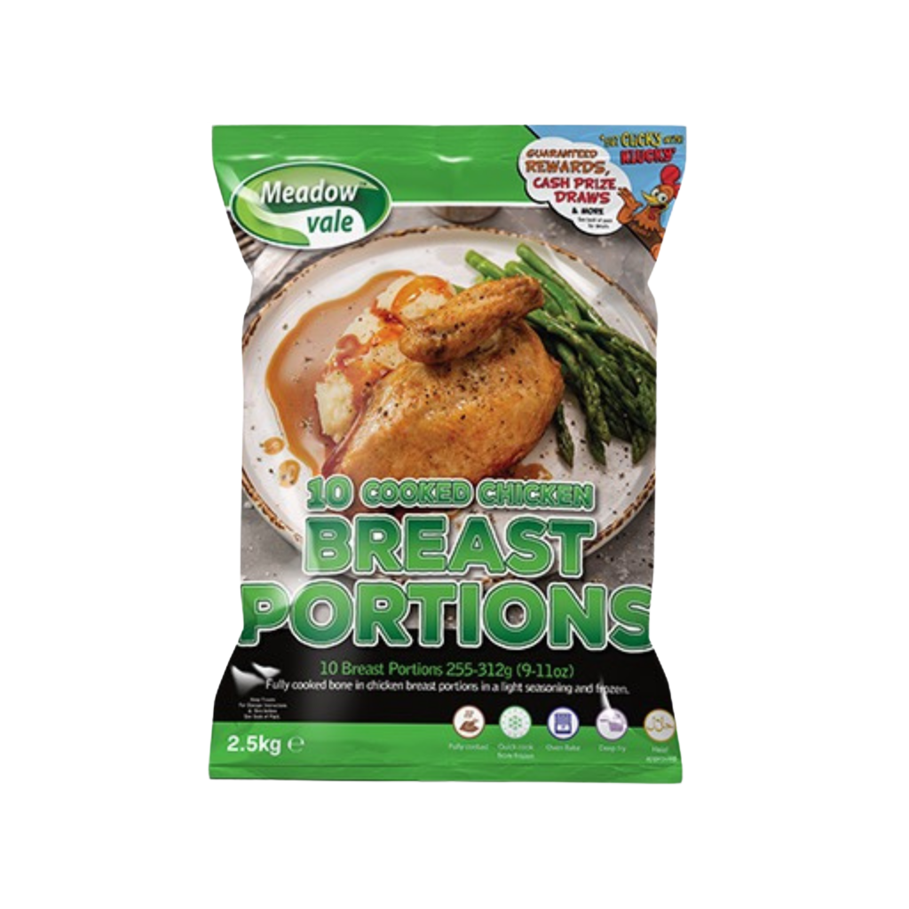 Meadowvale Cooked Chicken Breast 255-312g/9-11oz x40